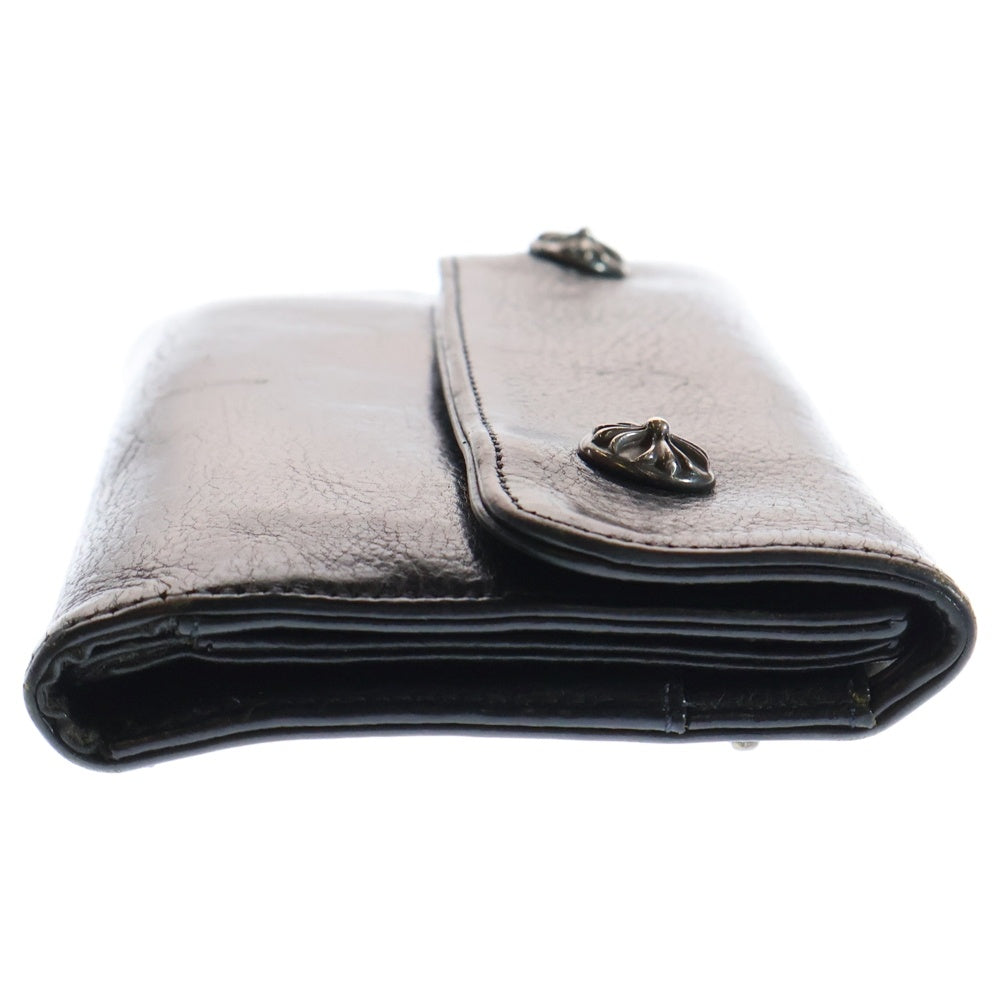 CHROME HEARTS(クロムハーツ) WAVE ウェーブ レザーウォレット 財布 ブラック BCA374