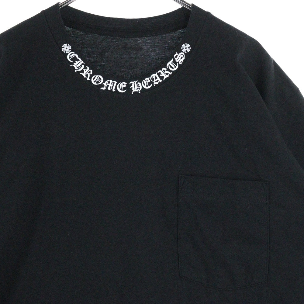 CHROME HEARTS(クロムハーツ) CH T-SHRT 1 ネックロゴプリント クルーネック半袖Tシャツ