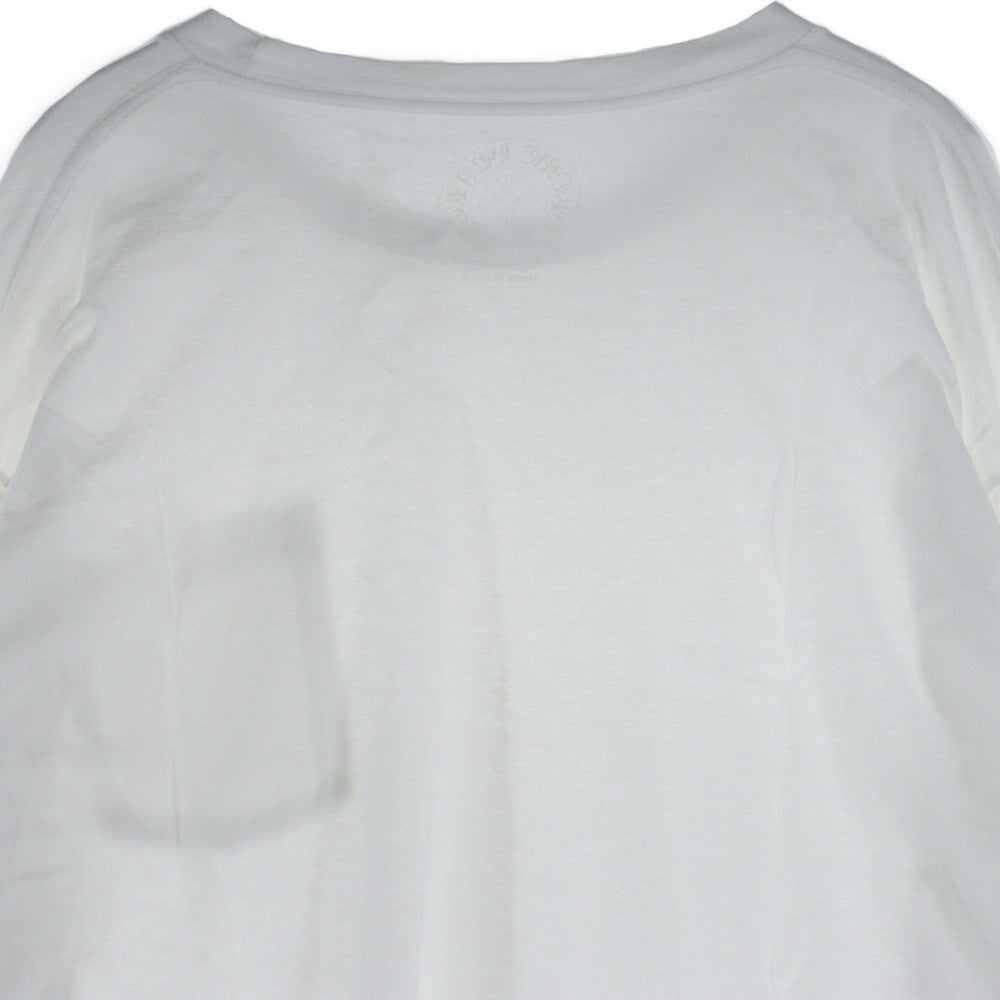 CHROME HEARTS(クロムハーツ) Neck Logo ネックロゴ アームプリント ロングスリーブ L/S 長袖 ポケットTシャツ カットソー ホワイト
