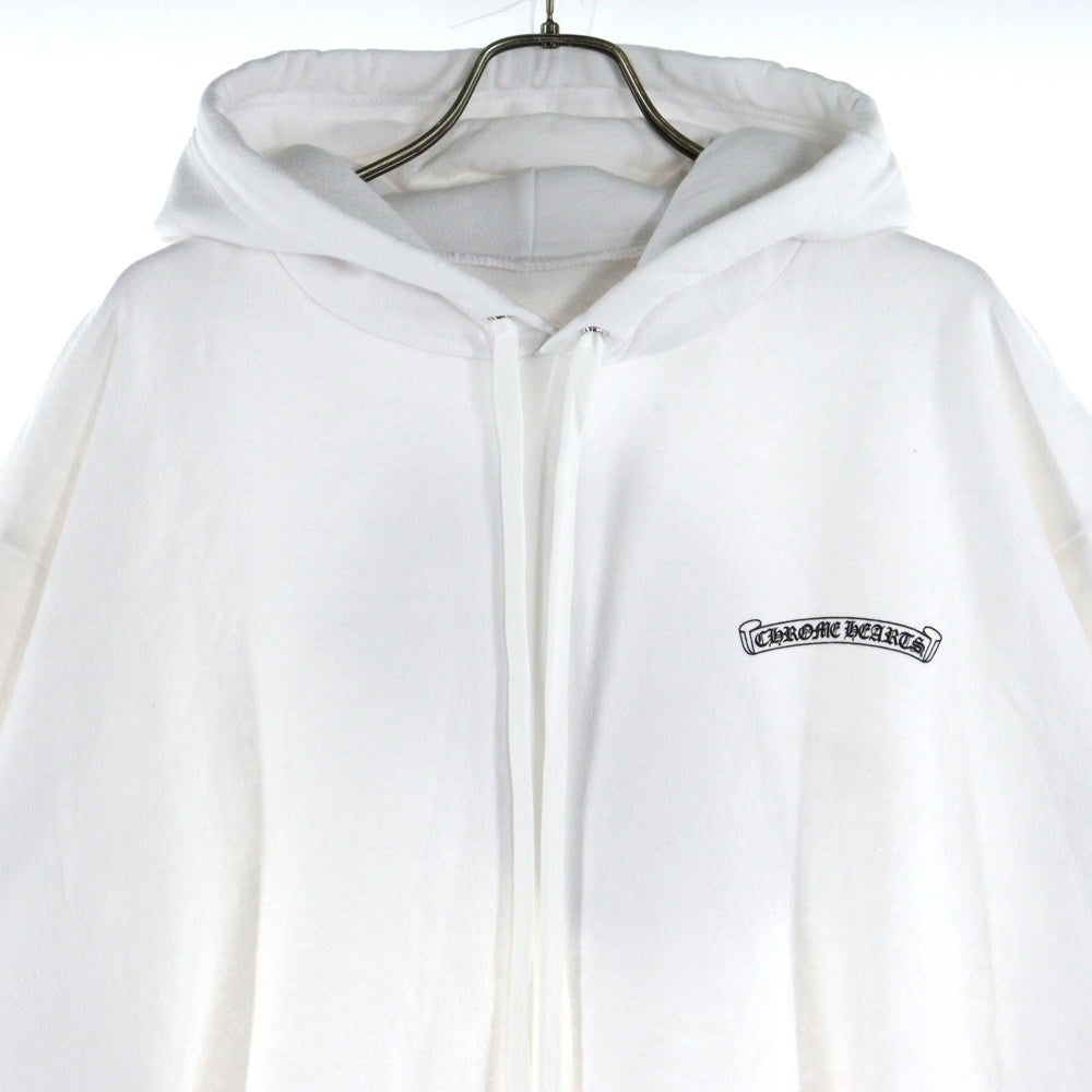 CHROME HEARTS(クロムハーツ) ×The Rolling Stones Lip And Tongue Hoodie ×ローリングストーンズ リップアンドタンフーディ プルオーバーパーカー フーディー ホワイト/ブルー
