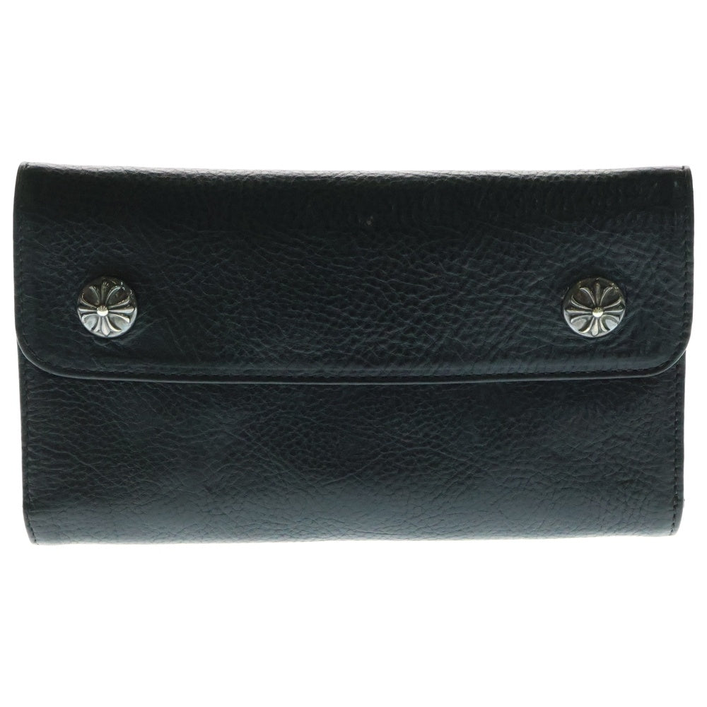 CHROME HEARTS(クロムハーツ) WAVE ウェーブ レザーウォレット 財布 ブラック BCA375