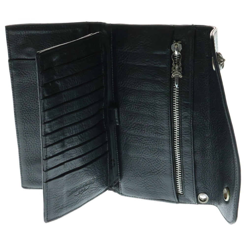 CHROME HEARTS(クロムハーツ) WAVE ウェーブ レザーウォレット 財布 ブラック BCA375