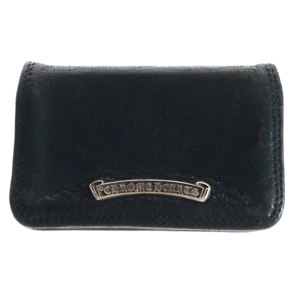CHROME HEARTS(クロムハーツ) CARD CASE グロメット付きレザーカードケース ブラック