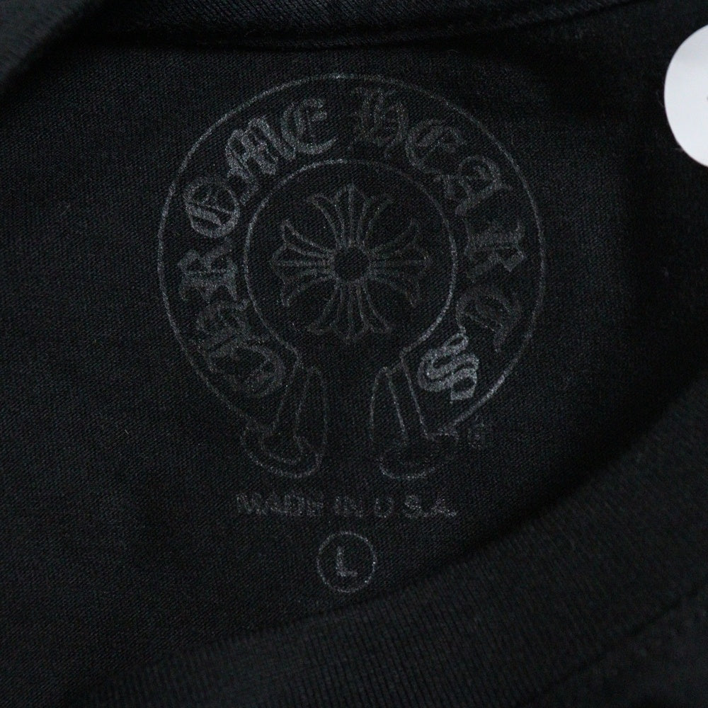 CHROME HEARTS(クロムハーツ) CH T-SHIRT スクロールラベルプリント クルーネック ポケット 半袖Tシャツ