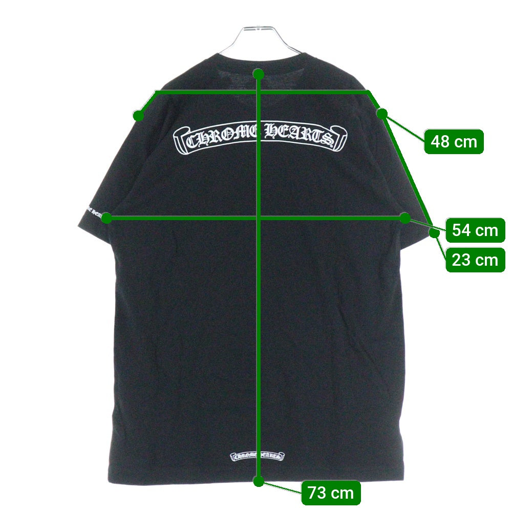 CHROME HEARTS(クロムハーツ) CH T-SHIRT スクロールラベルプリント クルーネック ポケット 半袖Tシャツ