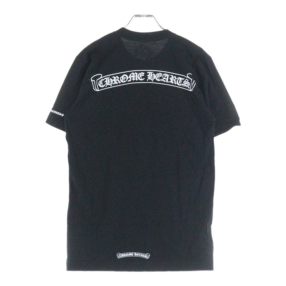 CHROME HEARTS(クロムハーツ) CH T-SHIRT スクロールラベルプリント クルーネック ポケット 半袖Tシャツ