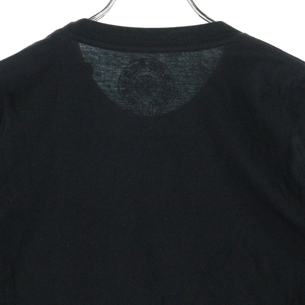 CHROME HEARTS(クロムハーツ) NECK LOGO S/S TEE ネック ロゴプリントTシャツ 半袖カットソー ブラック/ブルー
