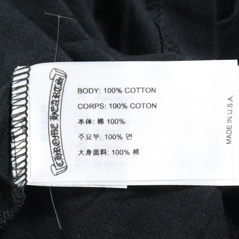 CHROME HEARTS(クロムハーツ) NECK LOGO S/S TEE ネック ロゴプリントTシャツ 半袖カットソー ブラック/ブルー