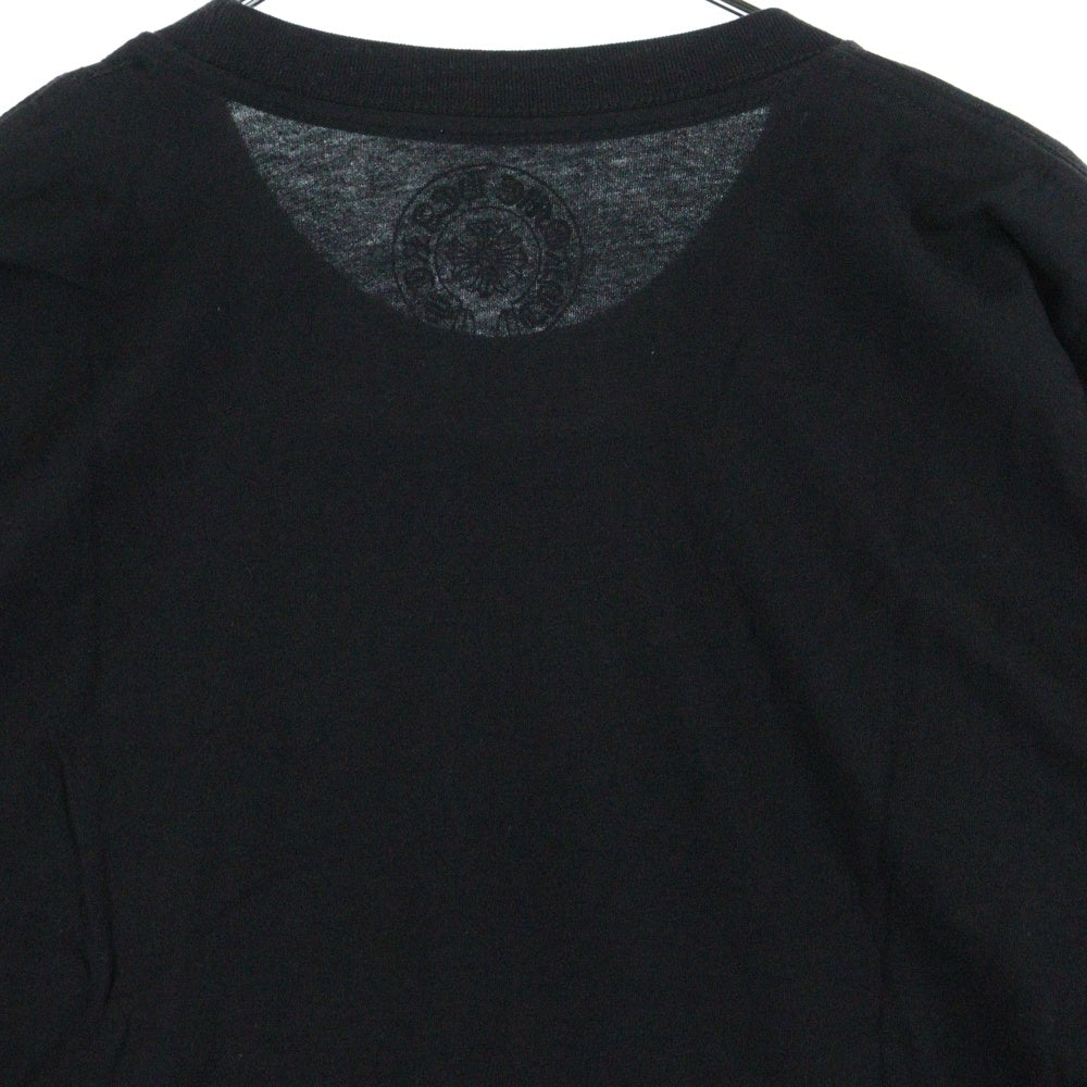 CHROME HEARTS(クロムハーツ) NECK LOGO S/S TEE ネック ロゴプリントTシャツ 半袖カットソー ブラック/ブルー