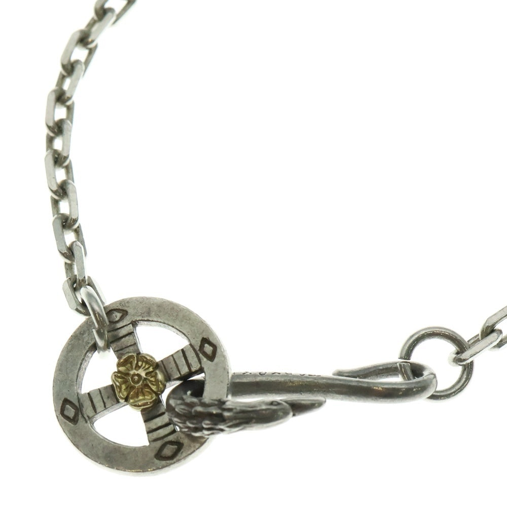 TADY & KING(タディアンドキング) イーグル フック&レギュラーホイールGPローズ付き 太角ネックレスチェーン シルバー/ゴールド