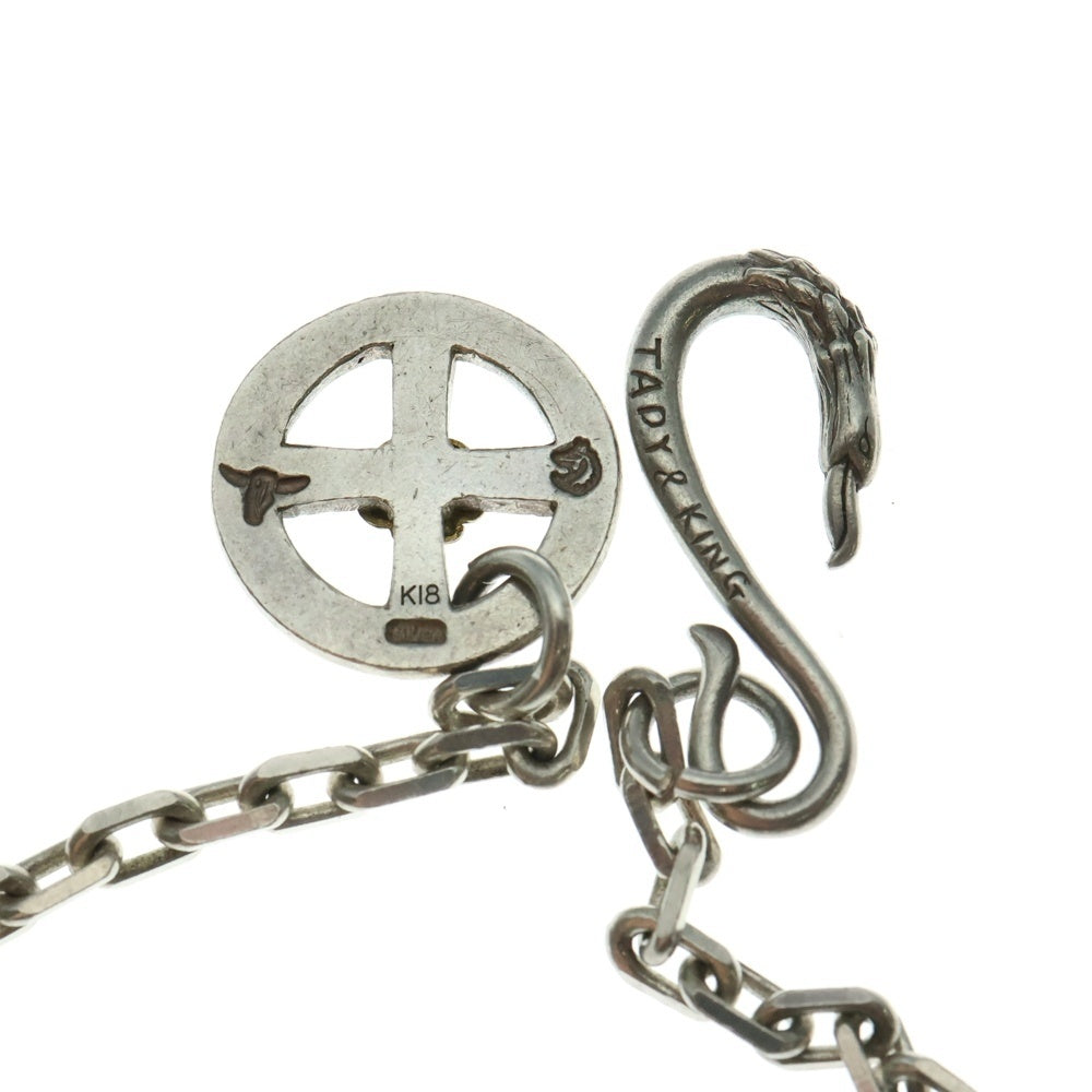 TADY & KING(タディアンドキング) イーグル フック&レギュラーホイールGPローズ付き 太角ネックレスチェーン シルバー/ゴールド