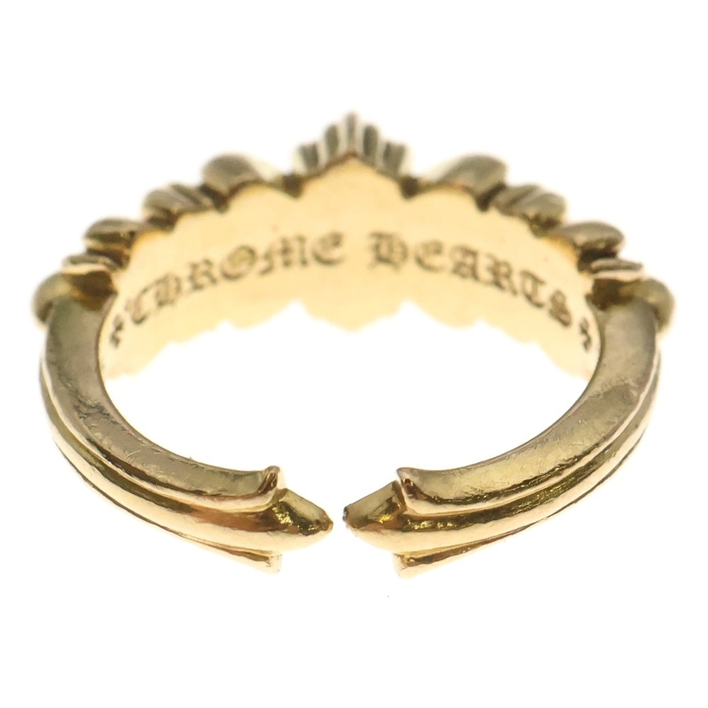 CHROME HEARTS(クロムハーツ) 22K BABY CLSC P/DIA ベイビークラシックダブルフローラルリング PAVEダイヤ ゴールド