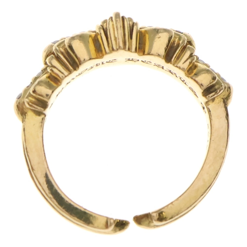 CHROME HEARTS(クロムハーツ) 22K BABY CLSC P/DIA ベイビークラシックダブルフローラルリング PAVEダイヤ ゴールド