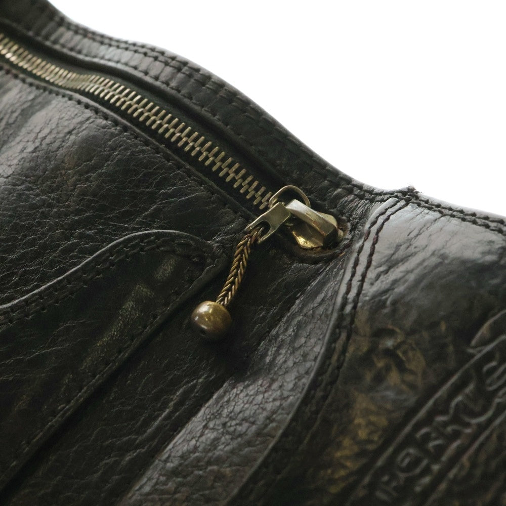 CHROME HEARTS(クロムハーツ) 3FOLD 3フォールド ハートボタン レザーウォレット 財布 ブラック BCA364