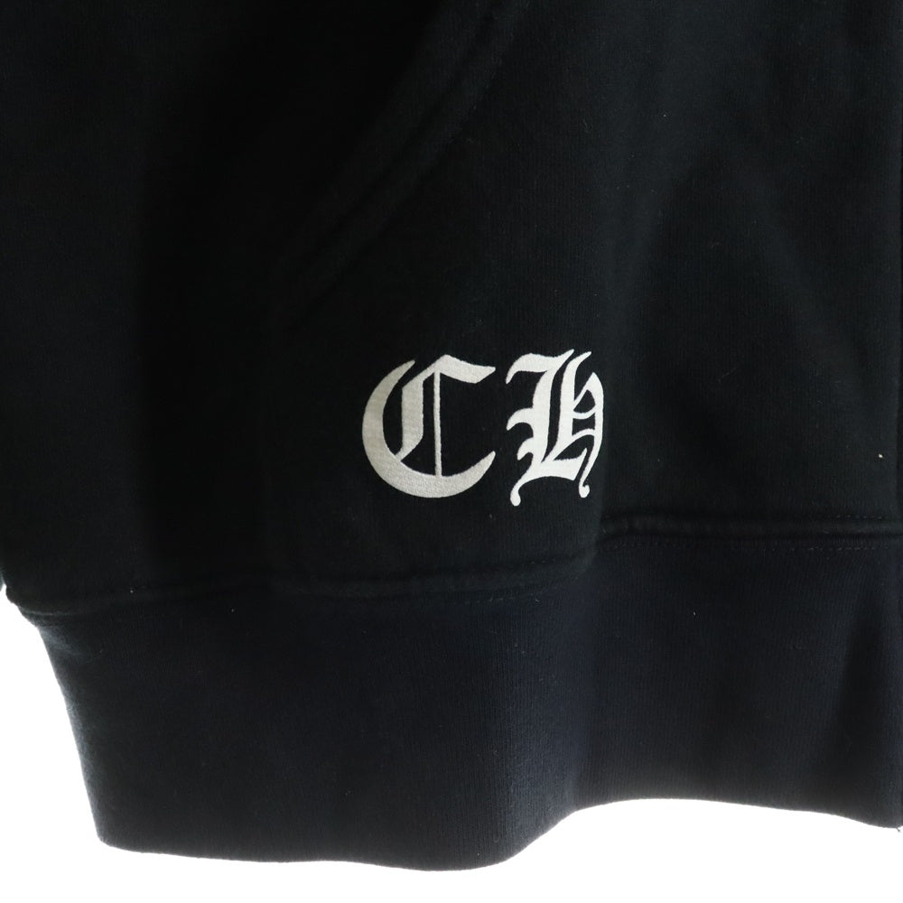 CHROME HEARTS(クロムハーツ) CH PLUS SWTSHRT HD ZIP CHプラスサークルバックプリント 裏地サーマルジップアップフーディーパーカー ブラック