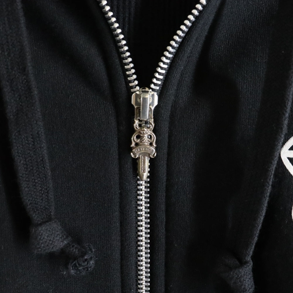 CHROME HEARTS(クロムハーツ) CH PLUS SWTSHRT HD ZIP CHプラスサークルバックプリント 裏地サーマルジップアップフーディーパーカー ブラック