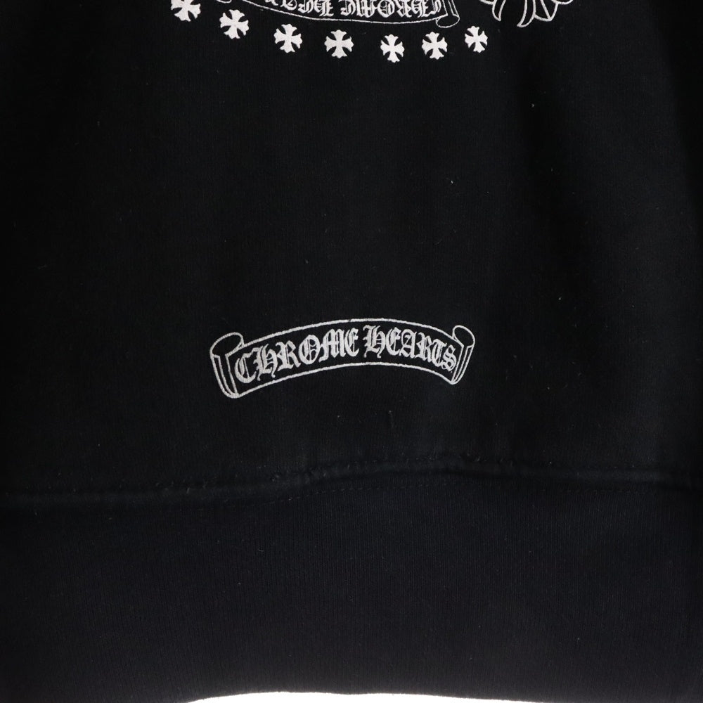 CHROME HEARTS(クロムハーツ) CH PLUS SWTSHRT HD ZIP CHプラスサークルバックプリント 裏地サーマルジップアップフーディーパーカー ブラック