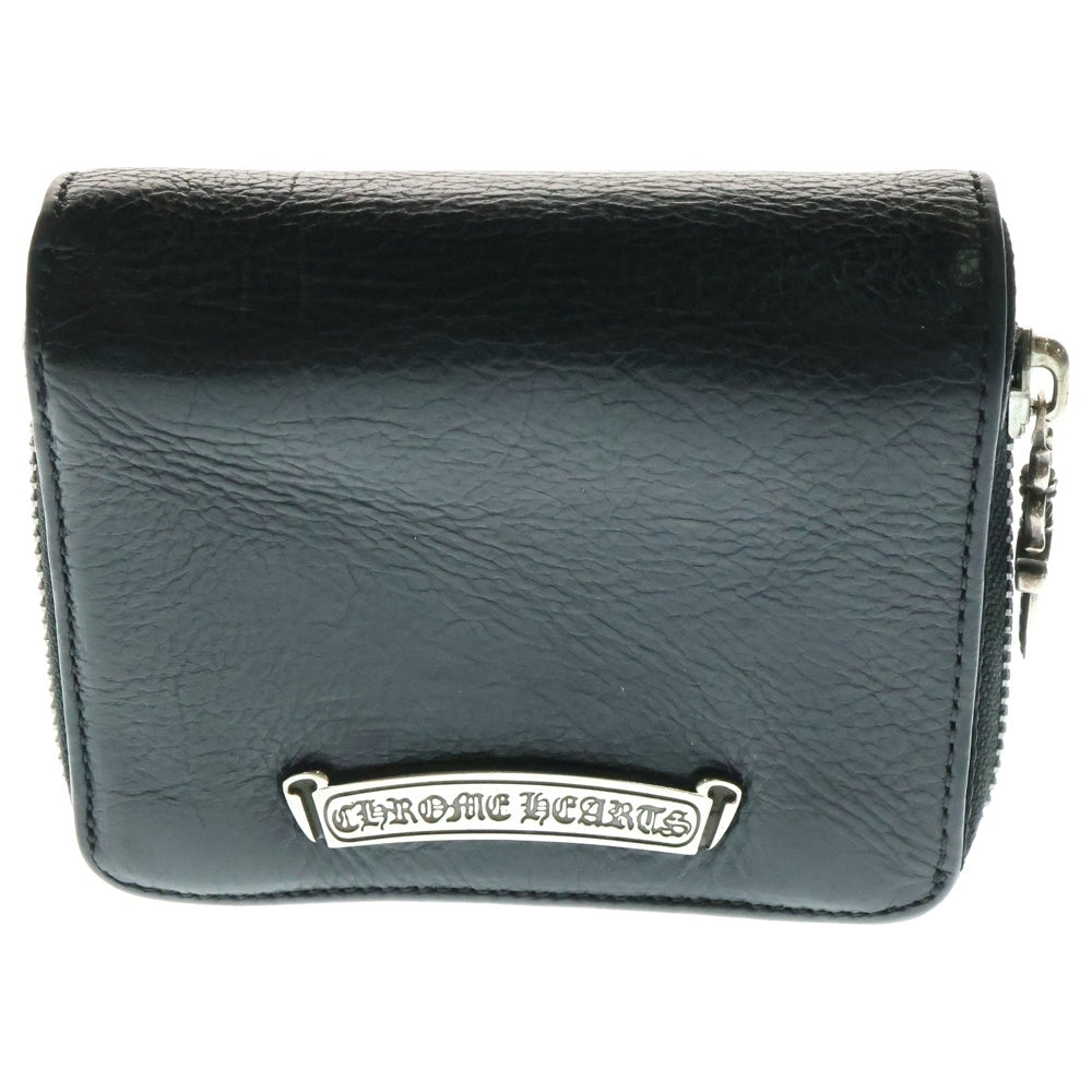 CHROME HEARTS(クロムハーツ) SQ ZIP BILL スクエアジップビル レザーウォレット 財布 ブラック BCA376