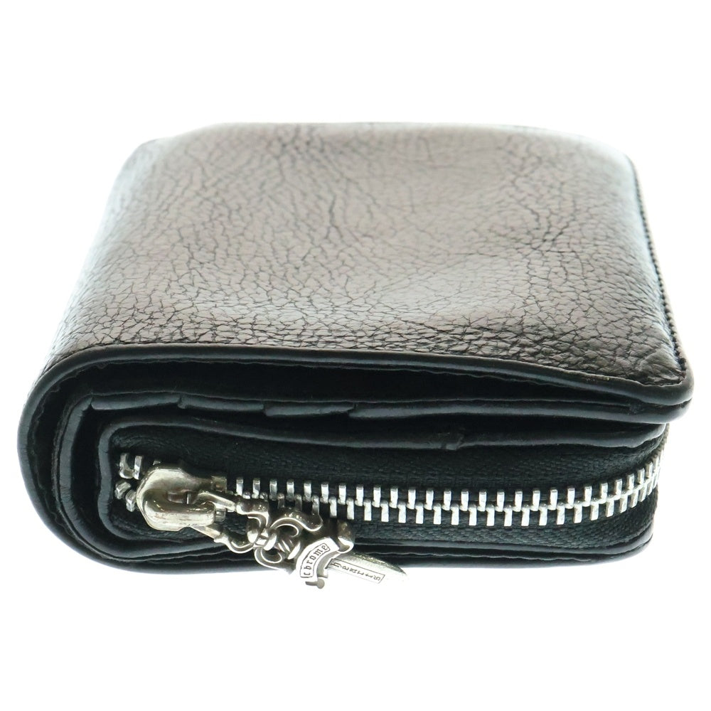 CHROME HEARTS(クロムハーツ) SQ ZIP BILL スクエアジップビル レザーウォレット 財布 ブラック BCA376