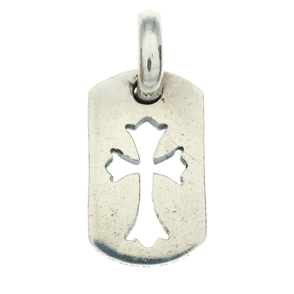 CHROME HEARTS(クロムハーツ) DT TNY CO CRS タイニーカットアウトクロスドッグタグ チャーム ペンダントトップ シルバー BCA252