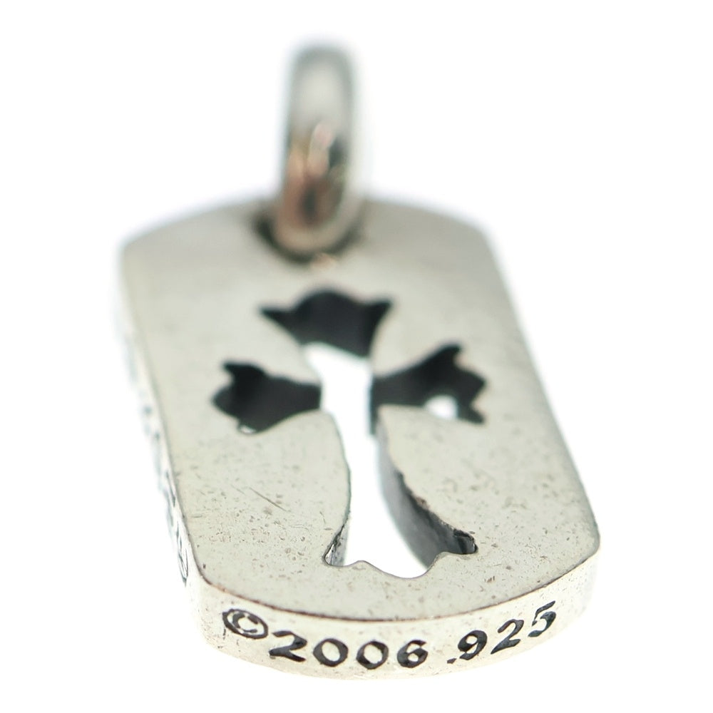 CHROME HEARTS(クロムハーツ) DT TNY CO CRS タイニーカットアウトクロスドッグタグ チャーム ペンダントトップ シルバー BCA252
