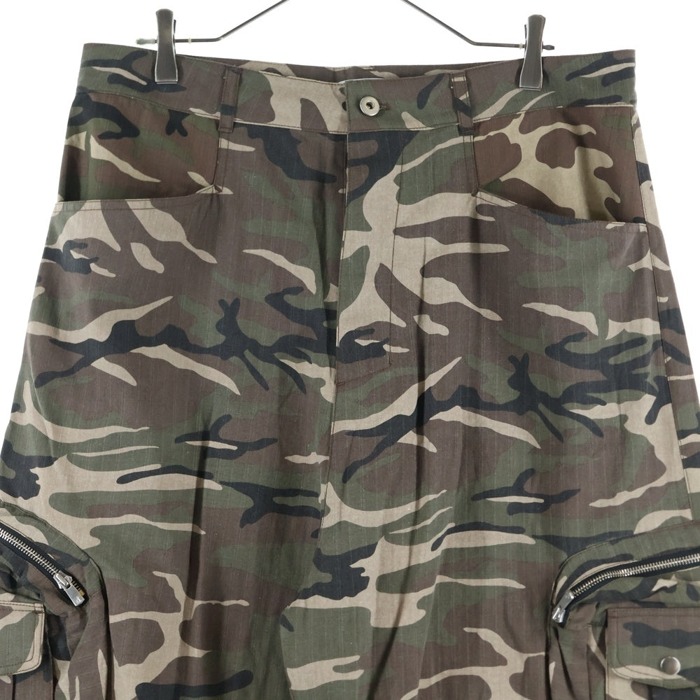 FFFPOSTALSERVICE(トリプルエフポスタルサービス) 24AW WIDE BACKZIP CARGO PANTS バックジップワイドパンツ カモフラ カーキ