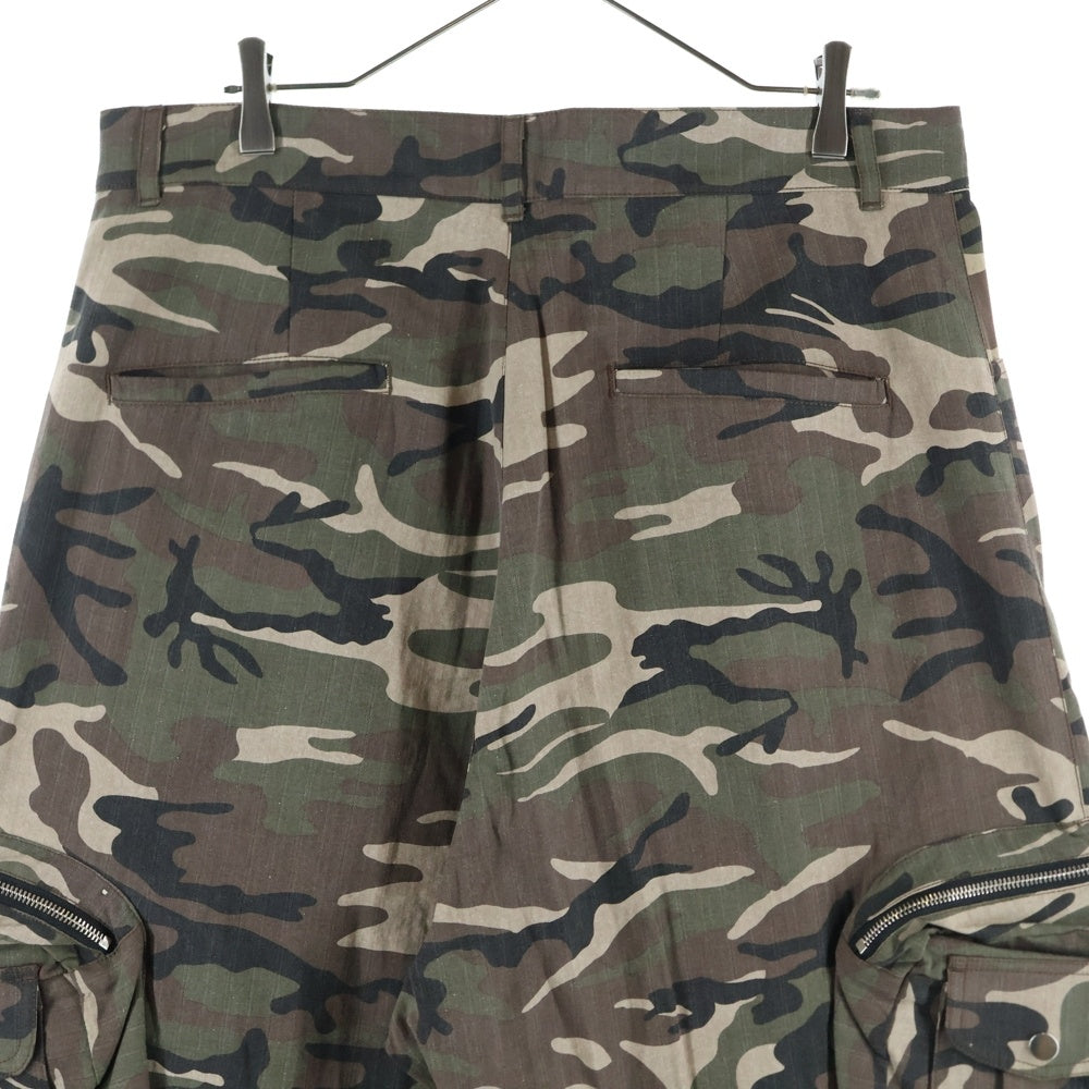 FFFPOSTALSERVICE(トリプルエフポスタルサービス) 24AW WIDE BACKZIP CARGO PANTS バックジップワイドパンツ カモフラ カーキ