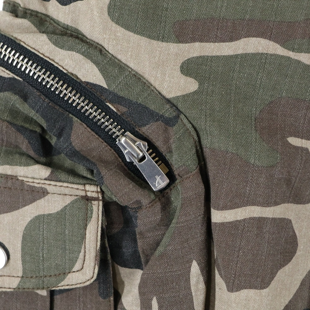 FFFPOSTALSERVICE(トリプルエフポスタルサービス) 24AW WIDE BACKZIP CARGO PANTS バックジップワイドパンツ カモフラ カーキ