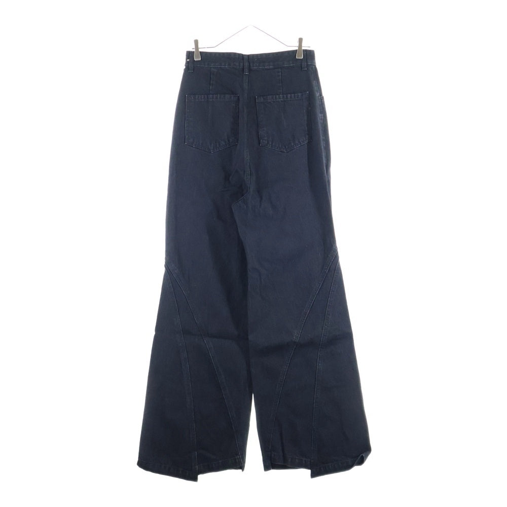 FFFPOSTALSERVICE(トリプルエフポスタルサービス) 25SS WIDE DAMAGED DENIM ダメージ加工デニムワイドパンツ FFFPSSS2528 ブラック