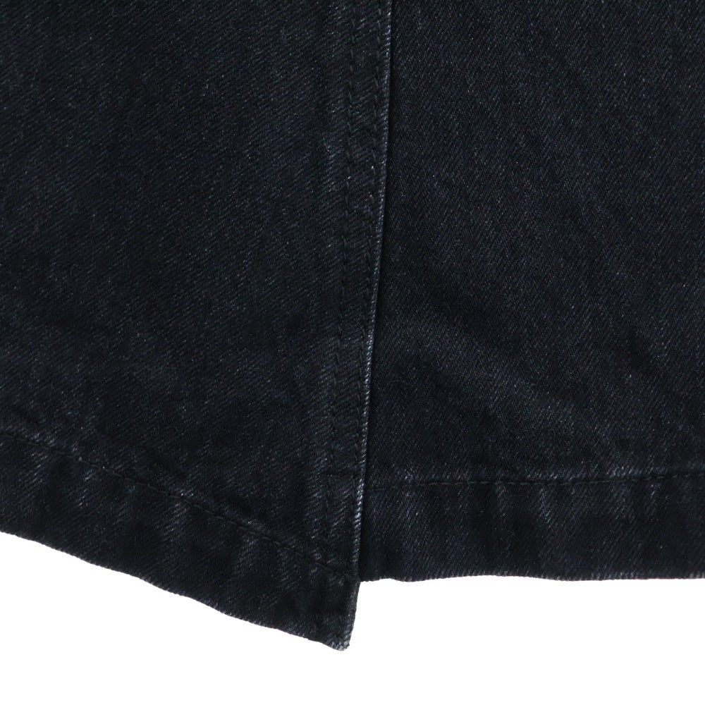 FFFPOSTALSERVICE(トリプルエフポスタルサービス) 25SS WIDE DAMAGED DENIM ダメージ加工デニムワイドパンツ FFFPSSS2528 ブラック