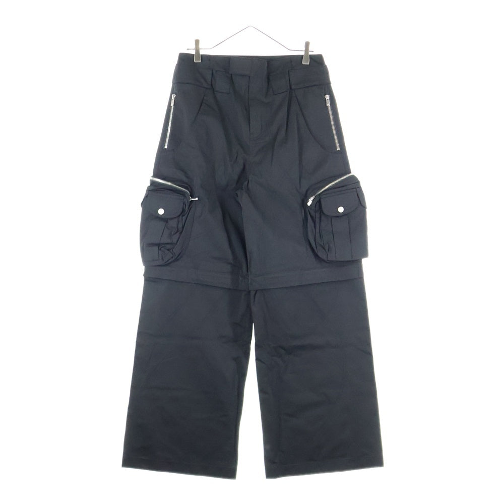 FFFPOSTALSERVICE(トリプルエフポスタルサービス) 25SS DIFFRACTION CONVERTIBLE CARGO TROUSERS コンバーチブルカーゴパンツ FFFPSSS2523 ブラック