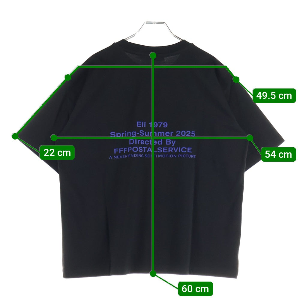 FFFPOSTALSERVICE(トリプルエフポスタルサービス) 25SS ELI 1979 TEE グラフィック半袖Tシャツ カットソー FFFPSSS2545 ブラック