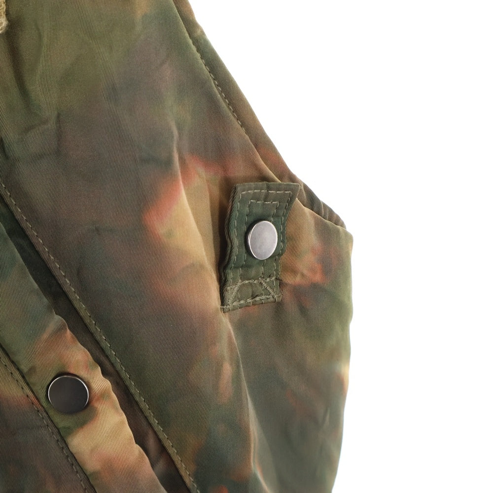 Sasquatchfabrix.(サスクワッチファブリックス) 23AW FLIGHT VEST THE DOVE OF PEACE バックワッペンカモフラフライトベスト 23AW-JKM-005 カーキ
