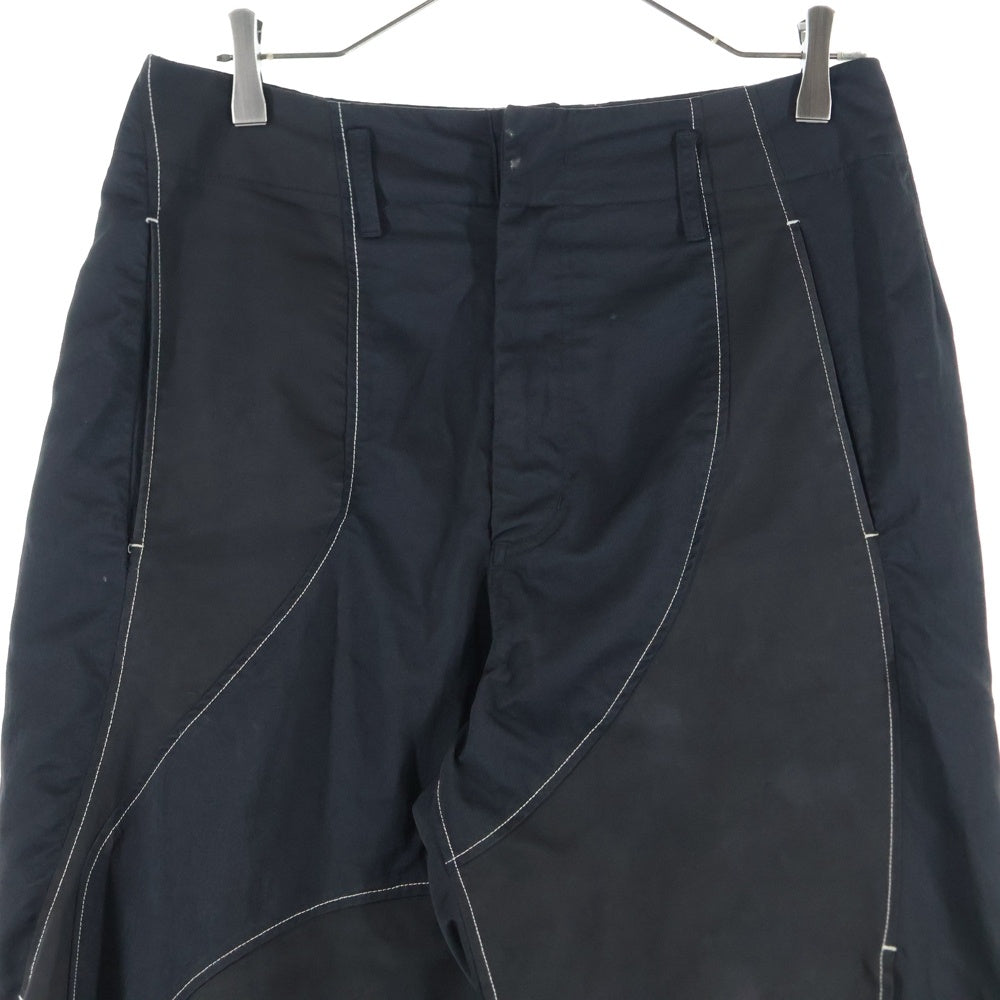 POST ARCHIVE FACTION(ポストアーカイブファクション) 3.0 TECHNICAL PANTS LEFT ステッチデザインテクニカルパンツ ブラック