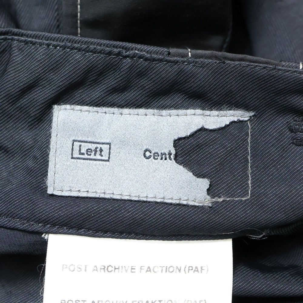 POST ARCHIVE FACTION(ポストアーカイブファクション) 3.0 TECHNICAL PANTS LEFT ステッチデザインテクニカルパンツ ブラック