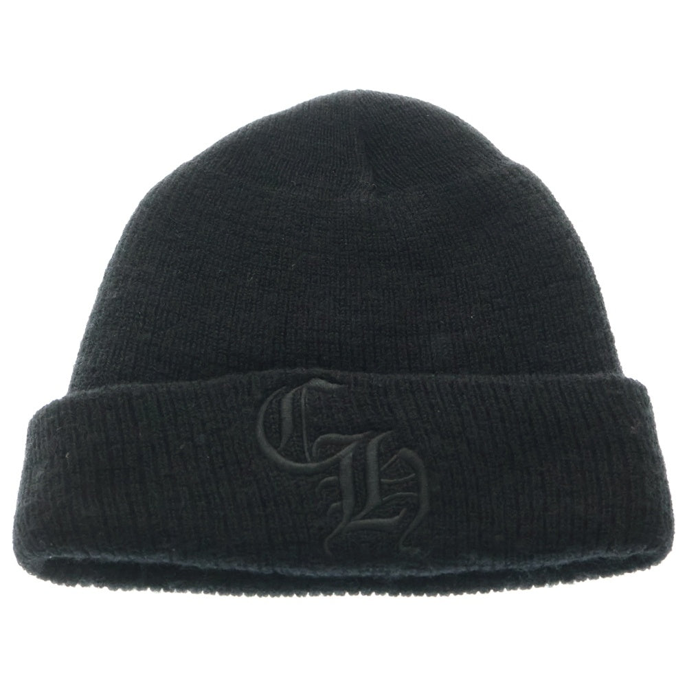 CHROME HEARTS(クロムハーツ) WATCH CAP ワッチキャップ CHロゴ刺繍ビーニー ニットキャップ 帽子 ブラック/ブラック