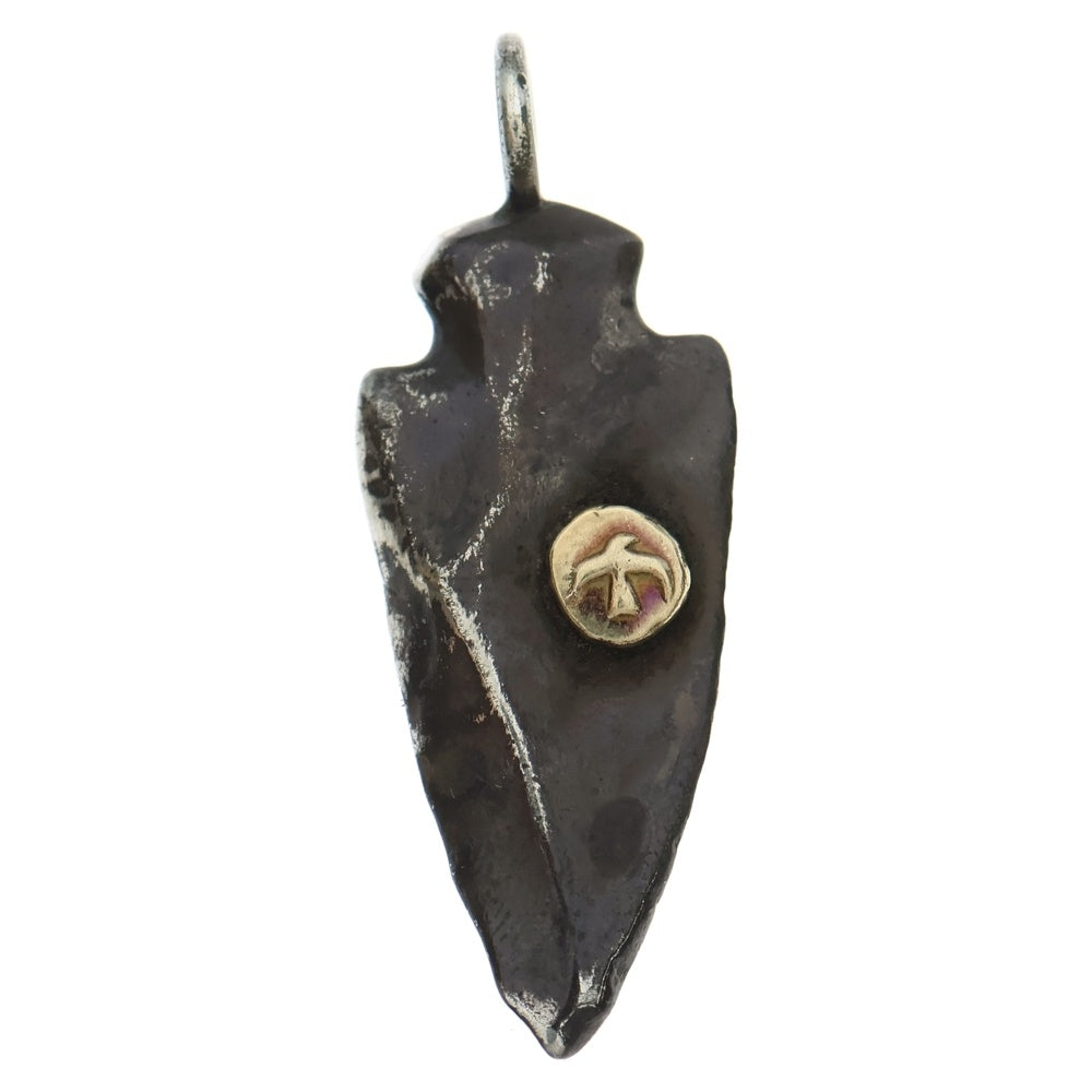 goro's(ゴローズ) 【オールド】メタル付き矢じり中 ペンダントトップ シルバー/ゴールド