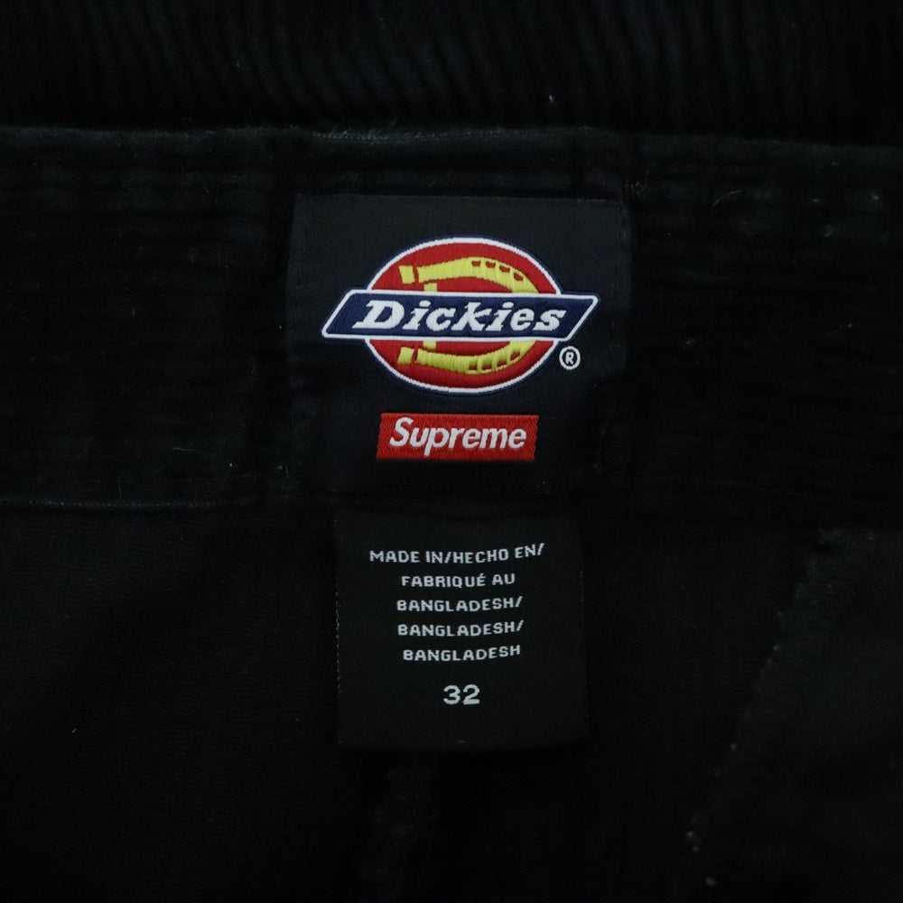 SUPREME(シュプリーム) 22AW×Dickies Double Knee Corduroy Work Pant ディッキーズ ダブルニーコーデュロイワークパンツ ブラック