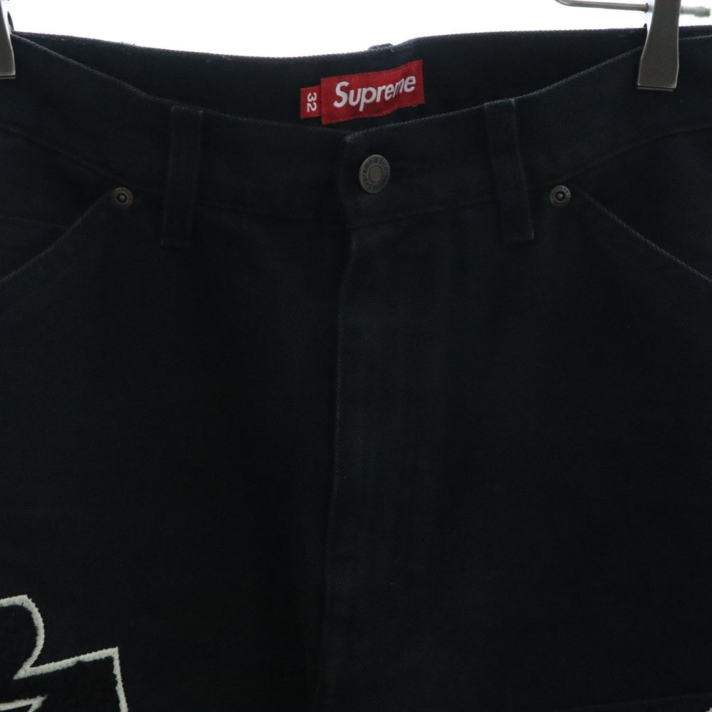 SUPREME(シュプリーム) 25SS Old English Canvas Double Knee Painter Pant オールドイングリッシュ キャンバスダブルニーペインターパンツ ブラック