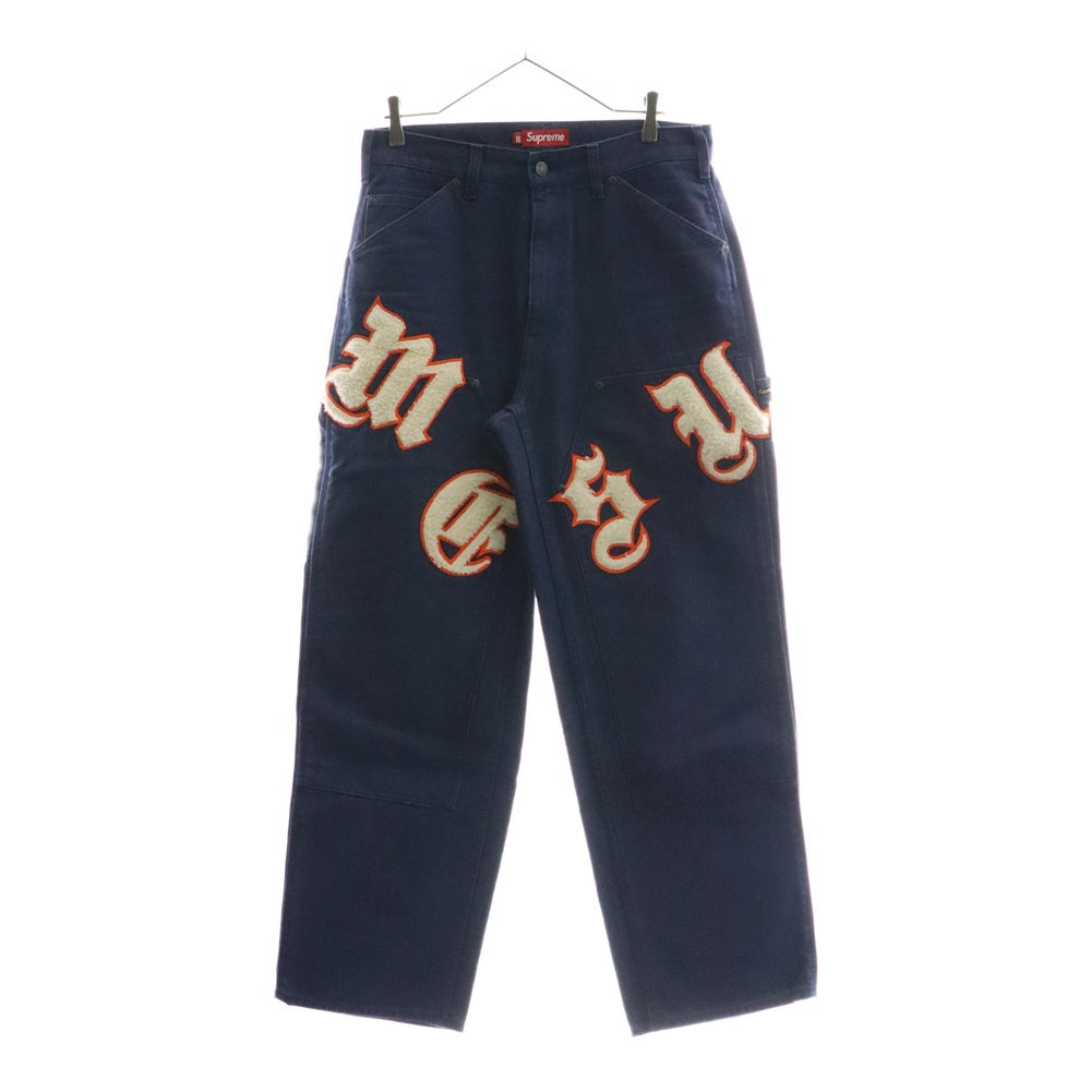 SUPREME(シュプリーム) 25SS Old English Canvas Double Knee Painter Pant オールドイングリッシュ キャンバスダブルニーペインターパンツ ネイビー