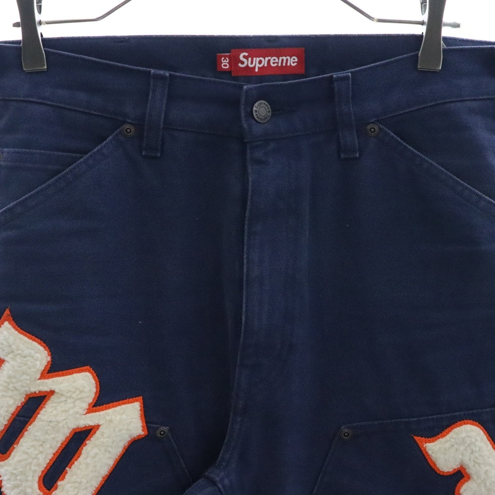 SUPREME(シュプリーム) 25SS Old English Canvas Double Knee Painter Pant オールドイングリッシュ キャンバスダブルニーペインターパンツ ネイビー