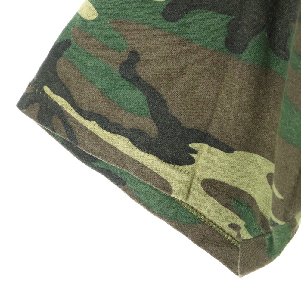 CHROME HEARTS(クロムハーツ) OLD オールド クロス刺繍ロゴ カモフラ 迷彩柄半袖Tシャツ カットソー カーキ