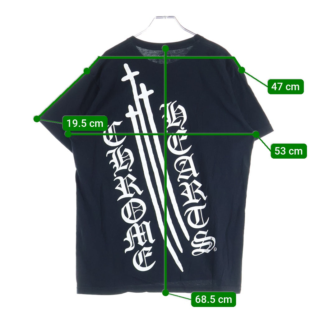 CHROME HEARTS(クロムハーツ) RS3 リチャードスタークスリークロス プリント半袖Tシャツ カットソー ブラック