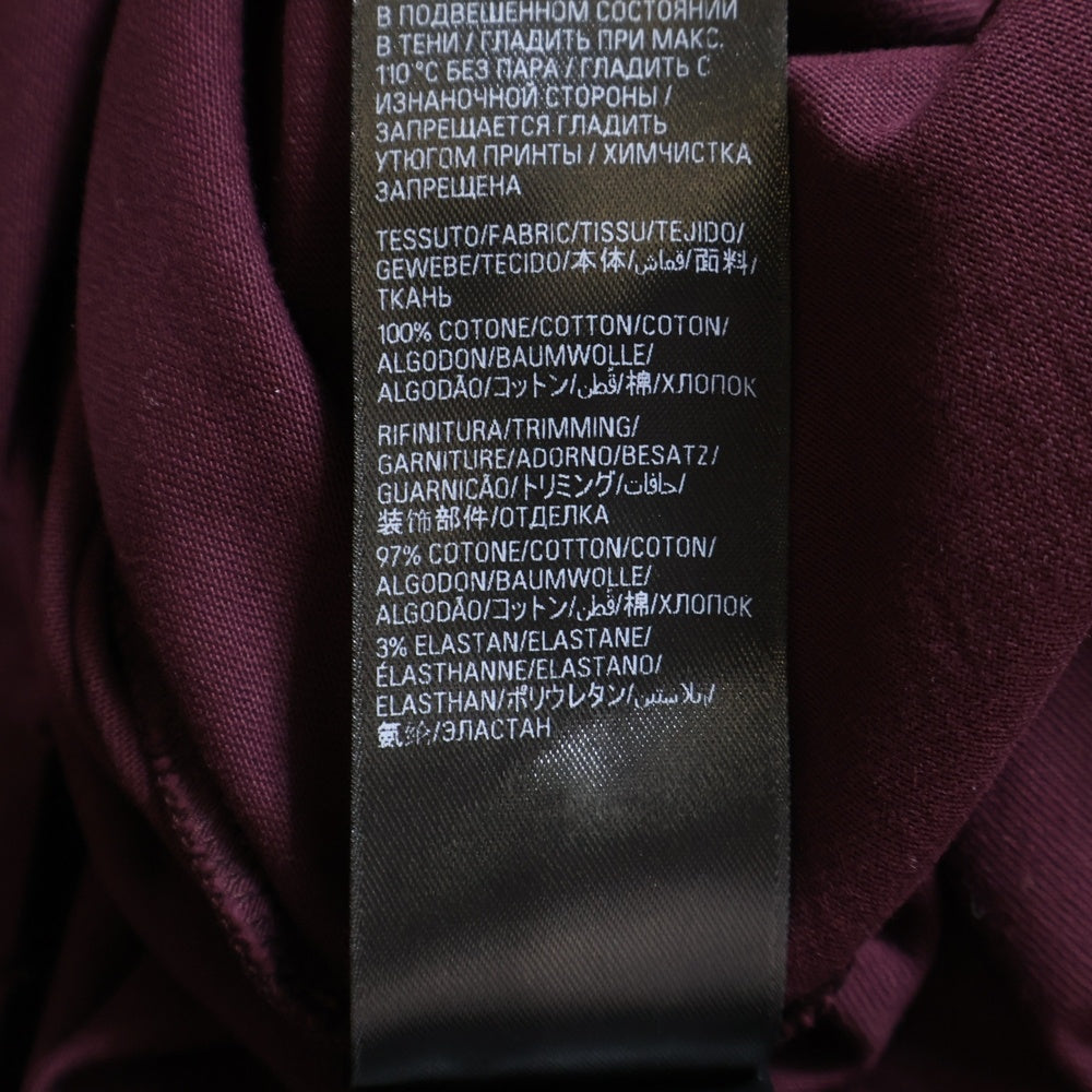 BALENCIAGA(バレンシアガ) 23SS TAPE TYPE MEDIUM FIT T-SHIRT テープタイプロゴ半袖Tシャツ カットソー 739784 TOVA9 ダークレッド