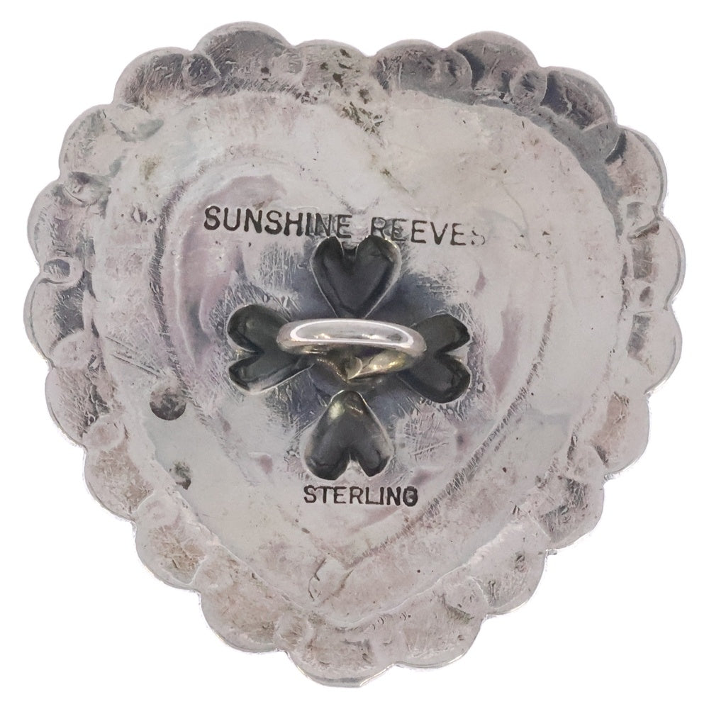 INDIAN JEWELRY(インディアンジュエリー) ナバホ族 Sunshine Reeves作 エンボスハートコンチョ シルバー