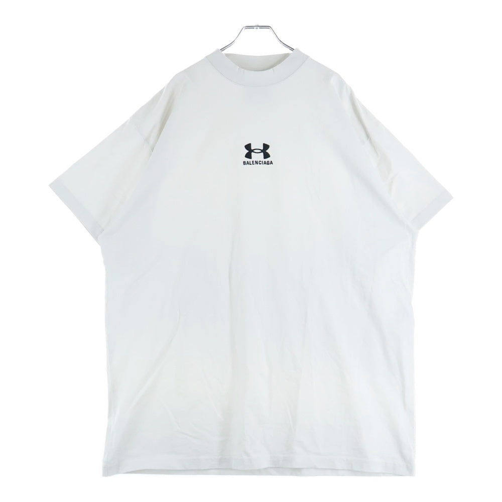 BALENCIAGA(バレンシアガ) 25SS×Under Armour Oversized T-Shirt アンダーアーマー オーバーサイズロゴ半袖Tシャツ 787349 TRVB7 ホワイト