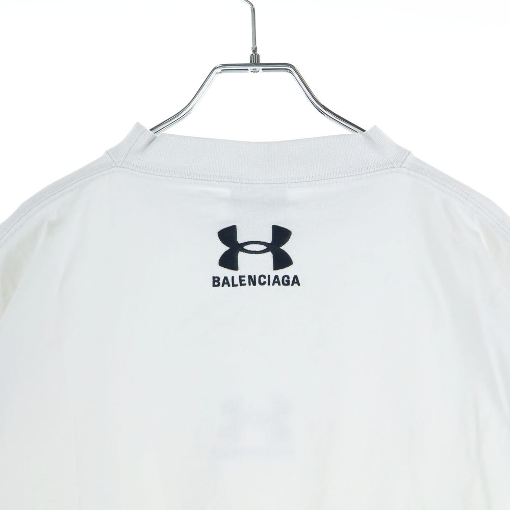 BALENCIAGA(バレンシアガ) 25SS×Under Armour Oversized T-Shirt アンダーアーマー オーバーサイズロゴ半袖Tシャツ 787349 TRVB7 ホワイト