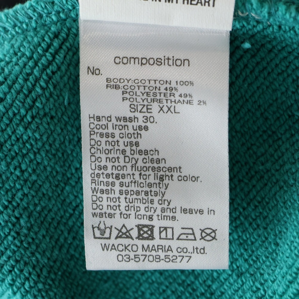 WACKO MARIA(ワコマリア) 25AW MIDDLE WEIGHT SWEAT SHIRT TYPE-2 ミドルウェイトスウェットトレーナー 25FW-WMC-SS09 ミントグリーン