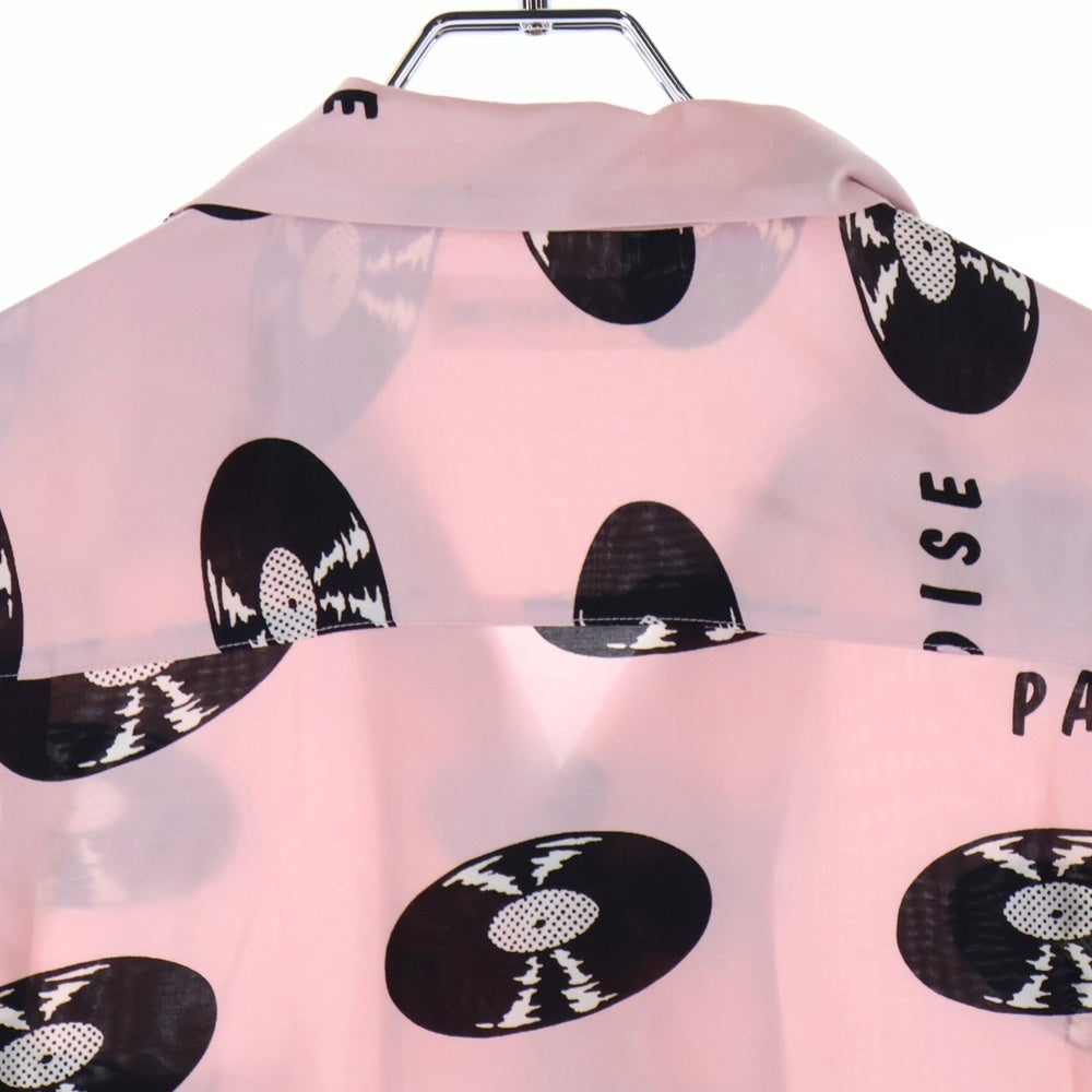 WACKO MARIA(ワコマリア) 24SS RECORDS HAWAIIAN SHIRT ハワイアン レコード柄アロハ半袖シャツ 24SS-WMS-HI04 ピンク