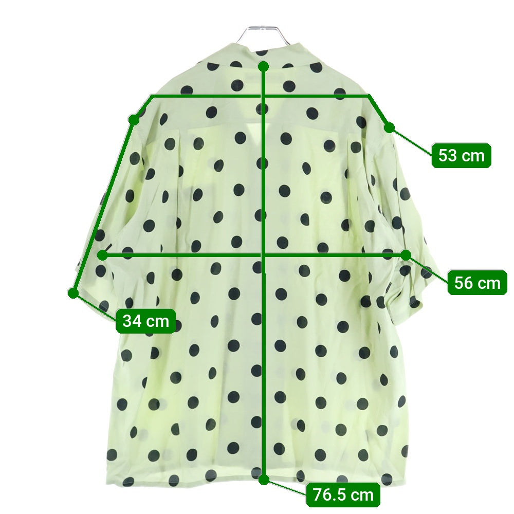 WACKO MARIA(ワコマリア) 24SS DOTS HAWAIIAN SHIRT TYPE-3 ハワイアンドット柄アロハ半袖シャツ 24SS-WMS-HI03 グリーン